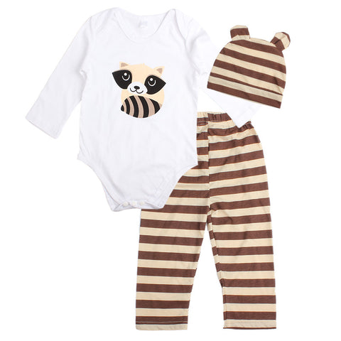 Animal Cartoon Winter Cotton Clothing Set