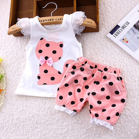 Baby Girl Summer Cat Style Clothing