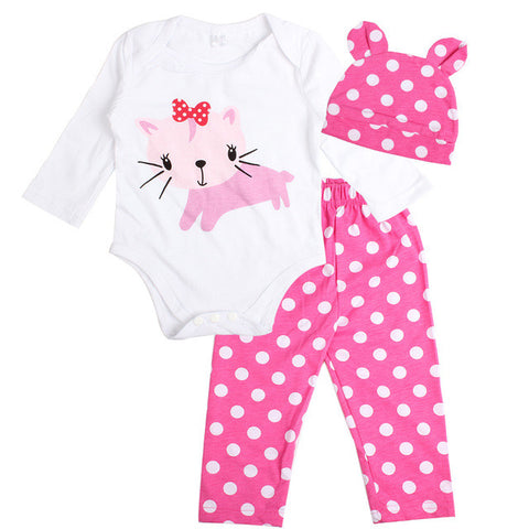 Animal Cartoon Winter Cotton Clothing Set