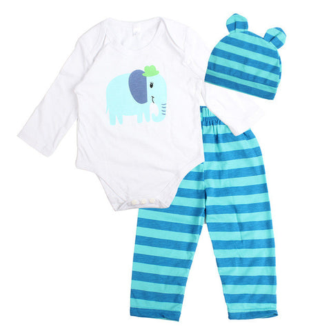 Animal Cartoon Winter Cotton Clothing Set